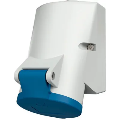 Mennekes Wanddose 1720 | CEE-Steckdose 3-polig 16A 230V | TwinCONTACT | IP44 | schraubenlose Klemme | Aufputz | blau