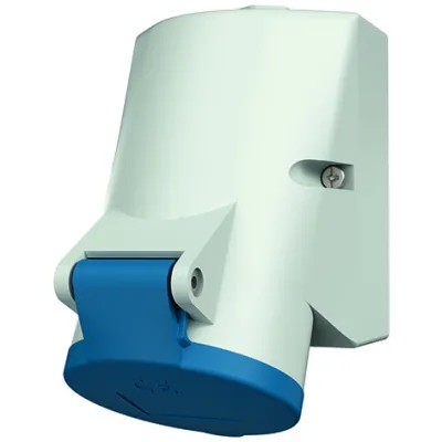 Mennekes Wanddose 1720 | CEE-Steckdose 3-polig 16A 230V | TwinCONTACT | IP44 | schraubenlose Klemme | Aufputz | blau