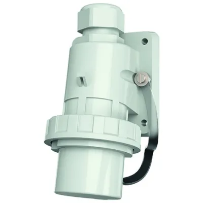 MENNEKES CEE-Aufbaugerätestecker 23568 | Wandstecker 3-polig 16A 230V | IP67 | Schraubklemme | mit Schutzkappe | blau