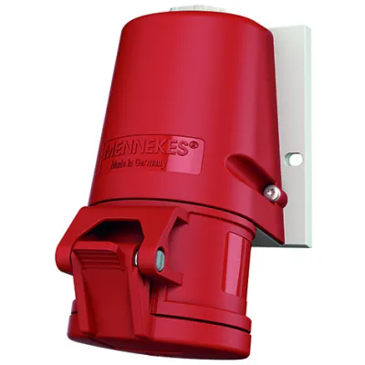 MENNEKES Wanddose TwinCONTACT 31 | CEE-Steckdose 5-polig 16A 6h | 400V IP44 | schraublose Klemme | Aufputz | rot