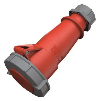MENNEKES CEE-Kupplung 2177A | 32A 4-polig | IP67 | 400-440V | 3h | Schraubklemme | Kunststoff | gerade | rot