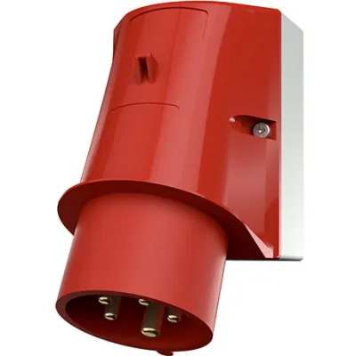 Mennekes CEE Wandstecker 342 | 16A 5-polig 6h 400V IP44 | Aufputz | Schraubklemme | Kunststoff | rot