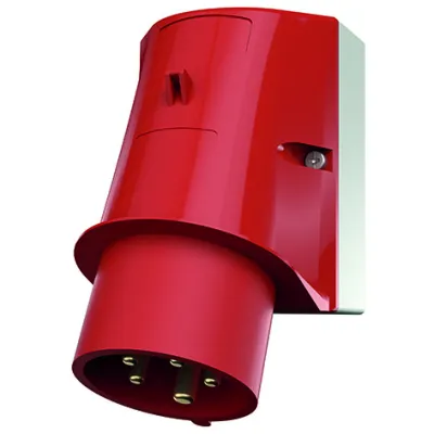 Mennekes CEE Wandstecker 342 | 16A 5-polig 6h 400V IP44 | Aufputz | Schraubklemme | Kunststoff | rot