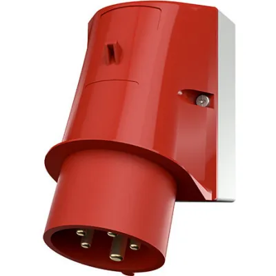 Mennekes CEE Wandstecker 354 | 32A 5-polig 6h | 400V IP44 | Schraubklemme | Aufputz | rot