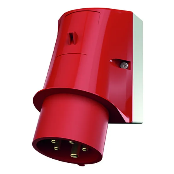 Mennekes CEE Wandstecker 354 | 32A 5-polig 6h | 400V IP44 | Schraubklemme | Aufputz | rot