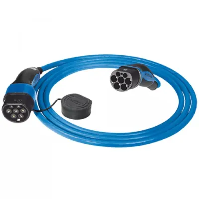 MENNEKES Ladekabel Mode 3 36403 | Typ 2 | 20A | 3-phasig | 7,5m | gerade Ausführung | E-Auto Ladeleitung AC | Schwarz