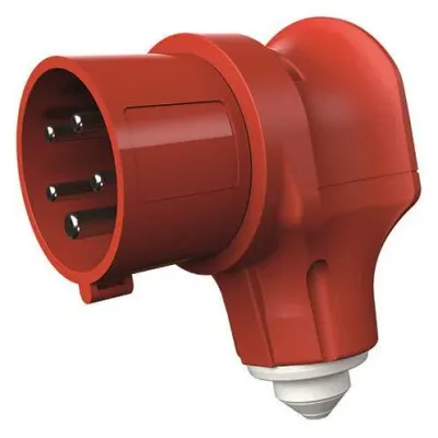 Mennekes CEE-Winkelstecker VarioTOP 3980 | 16A 5-polig | 400V 6h | IP44 | Schraubklemme | abgewinkelt | rot