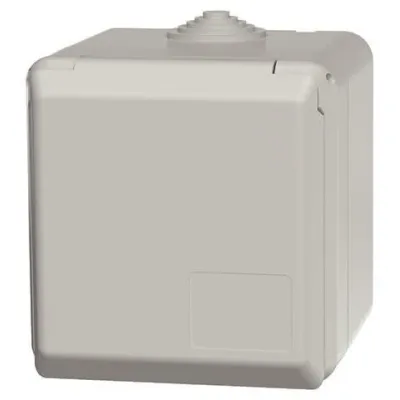 Mennekes CEE-Wandsteckdose 4105 | 16A 5-polig 400V IP44 | Aufputz Cepex | Uhrzeitstellung 6h | RAL 7035 lichtgrau