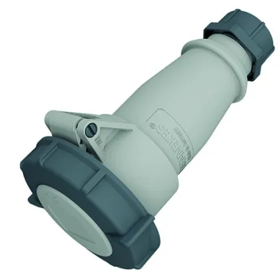 MENNEKES CEE-Kupplung 566 | 5-polig 16A IP67 | Steckverbindung AM-TOP | 1h-Stellung | >50V | grau | Kunststoff