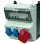 Bild: Mennekes AMAXX 920009 | Steckdosen-Kombination | 1x CEE 16A | 2x Schuko | FI LS | IP44 | grau | Kunststoff
