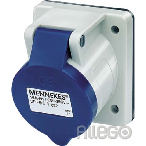 Bild: Mennekes Anbaudose 857 16A 3polig 6h 230V IP44 Mennekes Anbaudose 857 16A 3polig