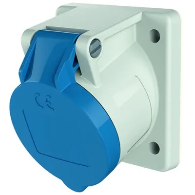 Mennekes CEE Anbaudose 857 | 3-polig | 16A | 230V 6h | IP44 | Schraubklemme | Kunststoff | Blau