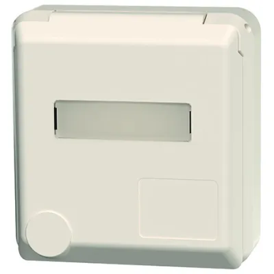 MENNEKES CEE-Anbaudose 4142 | 16A 3-polig | IP44 | 230V 6h | Aufputz | abschließbar | Kunststoff perlweiß RAL1013