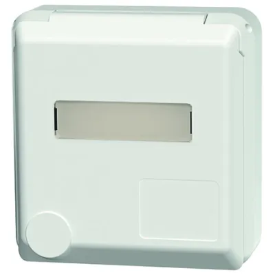MENNEKES CEE-Anbaudose 4247 | 16A 3-polig 6h | IP44 | 230V | Beschriftungsfeld | alpinweiß RAL 9010