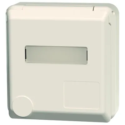 Mennekes CEE-Anbaudose 4145 | 16A 5-polig 400V | IP44 | Cepex | UP | Beschriftungsfeld | perlweiß RAL 1013
