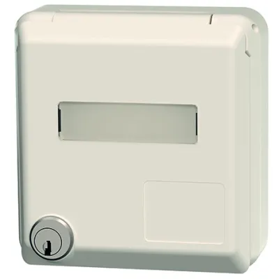 MENNEKES CEE-Anbaudose 4175 | 16A 5-polig | IP44 | 400V | abschließbar | Beschriftungsfeld | Kunststoff Perlweiß RAL1013