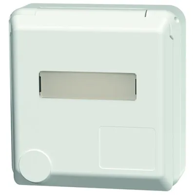 Mennekes Anbaudose Cepex 4237 | CEE-Steckdose 16A 5-polig | 400V 6h IP44 | Aufputz | mit Beschriftungsfeld | alpinweiß