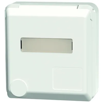 MENNEKES CEE Anbaudose 4238 | 32A 5-polig | 6h | 400V IP44 | Beschriftungsfeld | Aufputzmontage | weiß RAL 9010