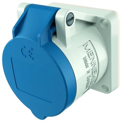 MENNEKES CEE-Anbausteckdose 1619 | 3-polig | 16A | 230V | IP44 | schraublose Klemme | 6h | Kunststoff | blau