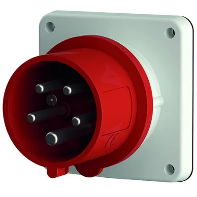 MENNEKES Anbaugerätestecker 821 | CEE 5-polig 32A 400V 6h | IP44 | Schraubklemme | gerade | rot