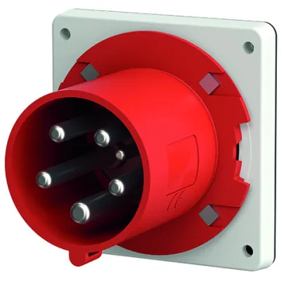 MENNEKES CEE Anbaugerätestecker 1688 | 5-polig 63A 400V | IP44 | 6h | Schraubklemme | Kunststoff | rot