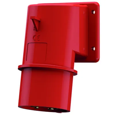 MENNEKES CEE-Aufbaustecker 330 | 32A 5-polig | Phasenwender | 400V 6h | IP44 | rot | Schraubklemme | ohne Klappdeckel