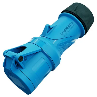 MENNEKES CEE Kupplung 14573 | 32A 3-polig | 6h | 230V | IP54 | PowerTOP Xtra R | Schraubklemme | Kunststoff | blau