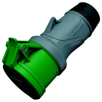 MENNEKES CEE Kupplung 14587 PowerTOP Xtra R | 32A 5-polig 500V | IP54 | Schraubklemme | grün | Kunststoff