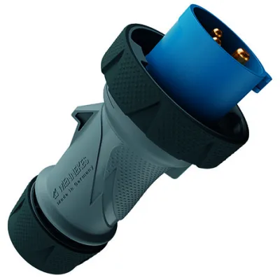 MENNEKES CEE Stecker 13620 PowerTOP Xtra | 16A | 3-polig | 230V | IP67/IP69 | Schraubklemme | Kunststoff | blau