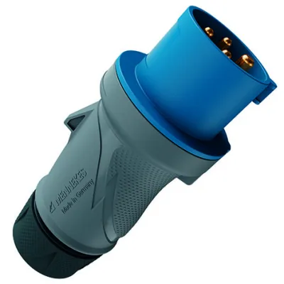 MENNEKES CEE Stecker 13505 | 16A 4-polig 230V IP54 PowerTOP Xtra | Schraubklemme | gerade | blau