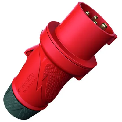 MENNEKES CEE Stecker 13516 | 32A 4-polig | 400V 6h IP54 | PowerTOP Xtra | Schraubklemme | gerade | Rot Kunststoff