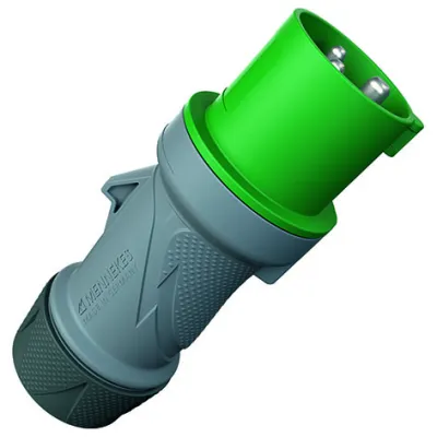 MENNEKES CEE Stecker 13555 | 16A 3-polig | PowerTOP Xtra R | IP54 | 50-500V | Schraubklemme | grün