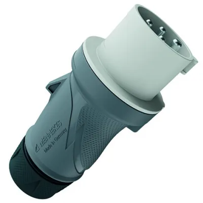 MENNEKES CEE Stecker 13596 | 16A 4-polig | IP54 | PowerTOP Xtra R | gerade | Schraubklemme | grau | Kunststoff
