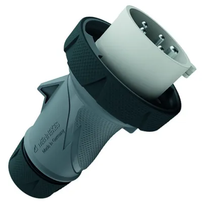 MENNEKES CEE Stecker 13674 | 16A 5-polig | PowerTOP Xtra R | IP67/IP69 | 1h | Schraubklemme | Kunststoff | grau