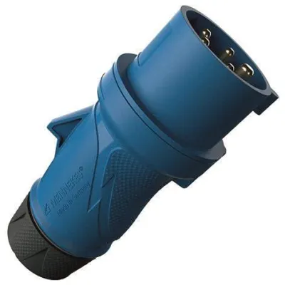 MENNEKES CEE Stecker 13509 | 16A 5-polig | 230V | IP54 | PowerTOP Xtra | Schraubklemme | 9h | gerade | blau