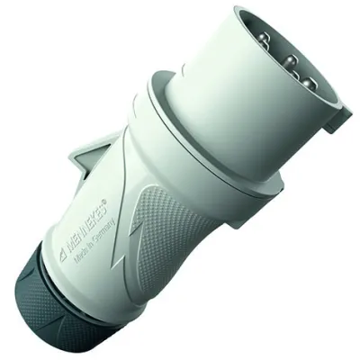 MENNEKES CEE Stecker 13597 | 16A 5-polig | Xtra R | 500V | IP54 | Schraubklemme | gerade Ausführung | Kunststoff | grau