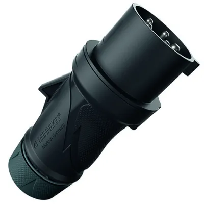 MENNEKES CEE Stecker 13599 | 16A 5-polig 5h | 690V | IP54 | Schraubklemme | Xtra R | gerade | Kunststoff Schwarz