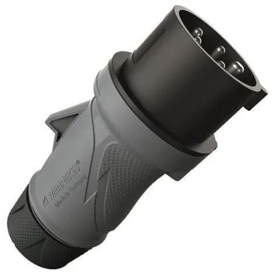 MENNEKES CEE Stecker 13564 | 5-polig | 16A | 500V | IP54 | 7h Uhrzeitstellung | PowerTOP Xtra R | Kunststoff | schwarz