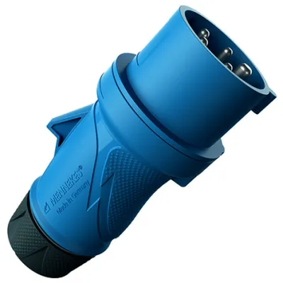 MENNEKES CEE Stecker PowerTOP Xtra R 13562 | 16A 5-polig | 230V 9h | IP54 | Schraubklemme | Kunststoff | blau