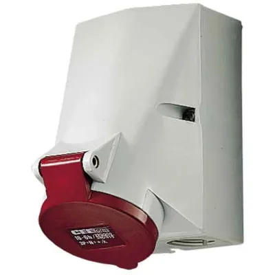 MENNEKES CEE-Wandsteckdose 1557 | 32A 5-polig | 400V 6h | IP44 | Aufputz | Schraubklemme | Kunststoff | rot