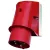 Bild: MENNEKES Wandstecker 3298 | CEE-Aufbaugerätestecker 5-polig 32A 400V IP44 | 6h | Schraubklemme | Kunststoff | rot