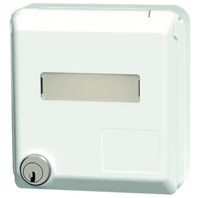 MENNEKES Datendose Cepex 4304 | RJ45 Doppelanschluss Cat6 | Unterputz/Kanal | IP44 | abschließbar | alpinweiß