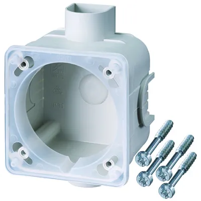 Mennekes Unterputzeinbaudose 41404 | UP-Gehäuse für CEE- & SCHUKO-Steckdosen | IP44 | 124x91x64mm | Kunststoff grau