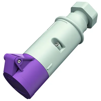 Mennekes Kupplung 707A | CEE 2-polig 16A 20-25V IP44 | Schraubklemme | Kleinspannung | violett