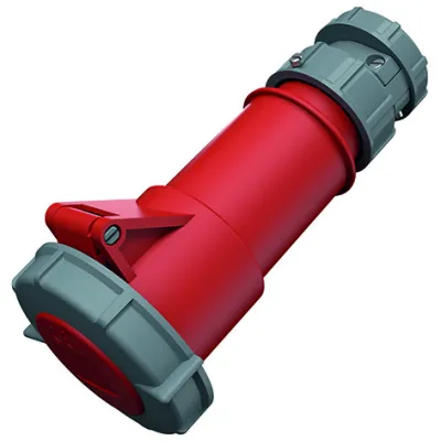 Mennekes Kupplung PowerTOP 3881 | CEE-Stecker 16A 5-polig 6h 400V IP67 | Schraubklemme | Zugentlastung | rot