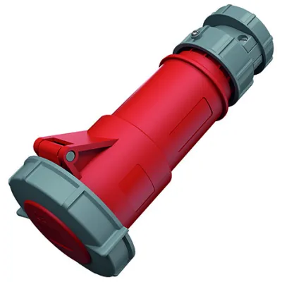 Mennekes Kupplung PowerTOP 3907 | CEE-Kupplung 32A 5-polig 400V IP67 | Schraubklemme | Zugentlastung | rot