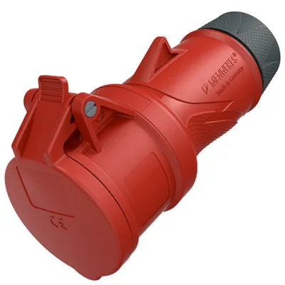 Mennekes Kupplung Xtra 14510 | CEE-Kupplung 16A 5-polig 400V IP44 | Schraubklemme | PowerTOP Xtra | rot