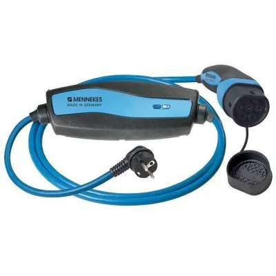 MENNEKES Ladekabel Mode 2 35201100065 Typ 2 | 13A | 8m | Schuko | 1-phasig | IC-CPD | für E-Autos & Hybride | VDE