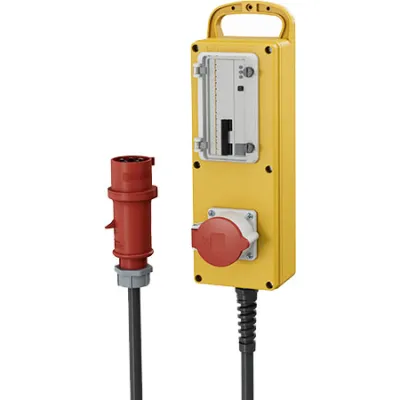 MENNEKES Steckdosenleiste EverGUM 7112292 | 1x CEE 16A 5p 400V | PRCD-S Typ B | IP44 | tragbar | Gummi | gelb