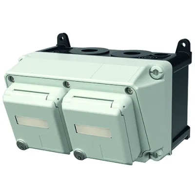 MENNEKES Netzwerkgehäuse AMAXX 25102 | Leergehäuse IP44 | 130x225x175mm | Kunststoff | Wandmontage | grau